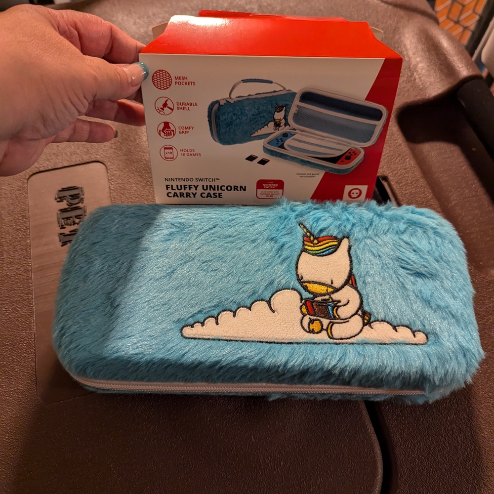 Fluffy Unicorn Nintendo Switch Carry Case